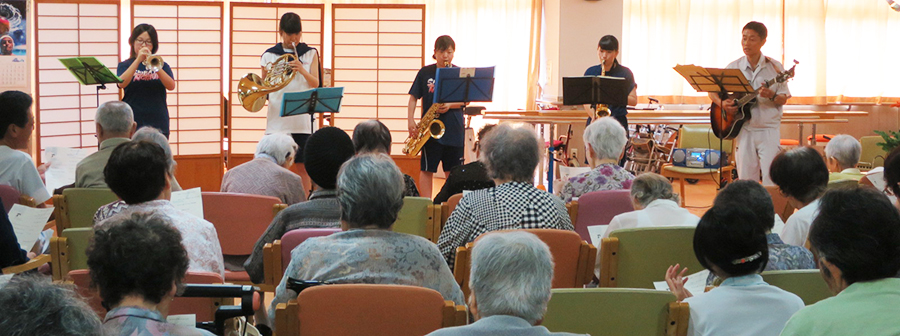 宮城県柴田農林高等学校とゆうゆうホーム交流会